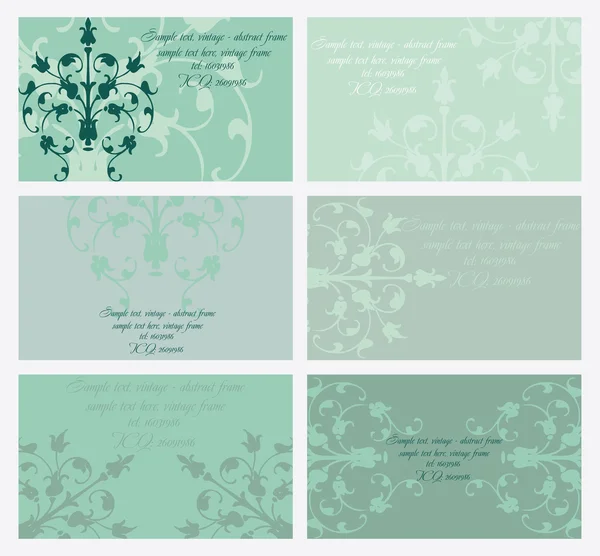 Conjunto de tarjetas florales vectoriales — Archivo Imágenes Vectoriales