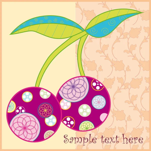 Fruits abstraits isolés sur un fond coloré — Image vectorielle