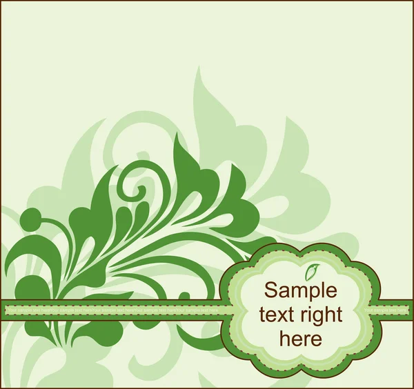 Cartão postal floral, elemento para desenho, ilustração vetorial — Vetor de Stock