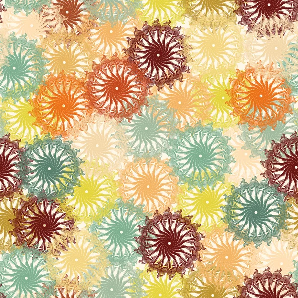 Retro floral seamless background — Stock Vector