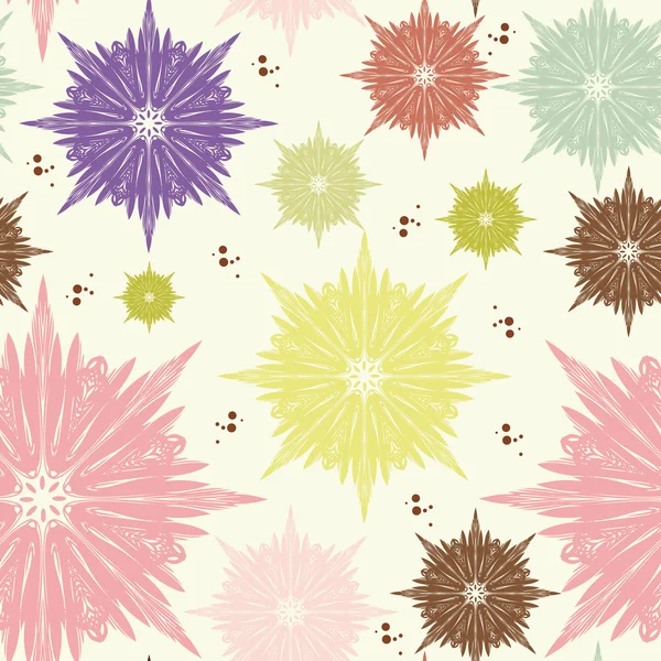 Fond sans couture floral rétro — Image vectorielle