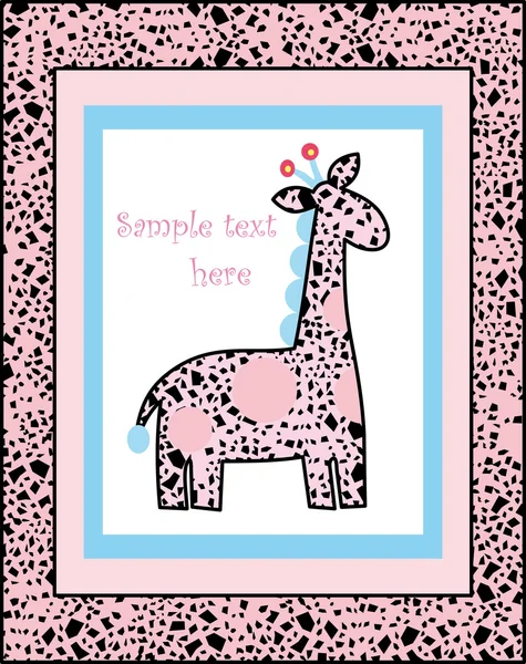 Safari Giraffen Vektor Illustration — Stockvektor
