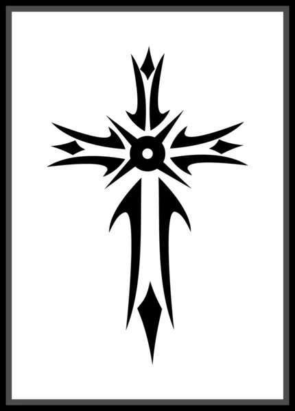 Vektorové grunge gotický kříž — Stockový vektor
