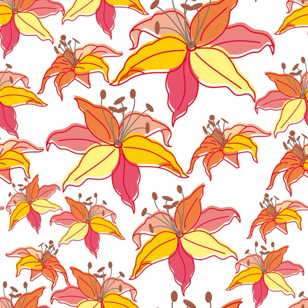 Stilvolle schöne helle florale nahtlose Muster. abstrakte Eleganz Vektor Illustration Textur — Stockvektor