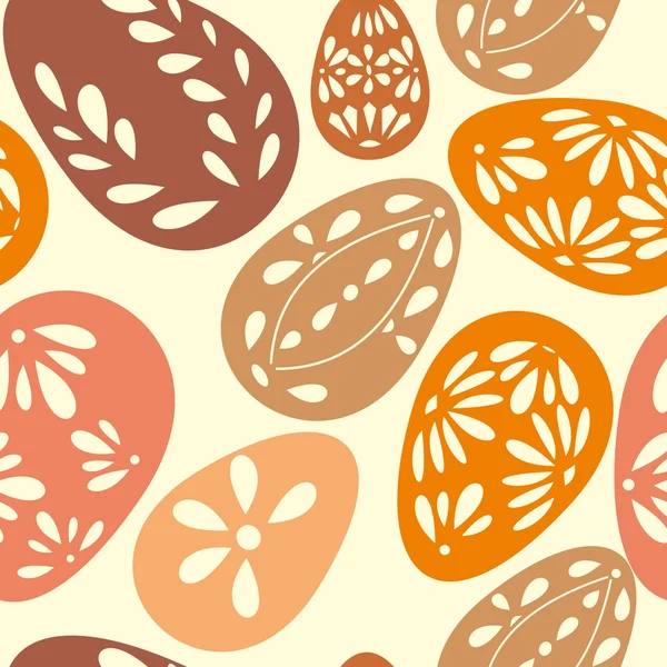 stock vector Seamless spring pattern with floral easter eggs