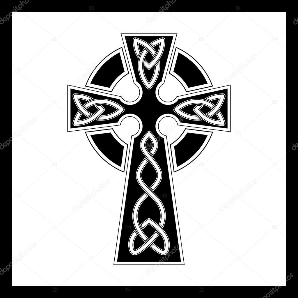 Vector grunge gothic cross