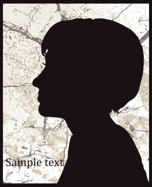 Beautiful woman silhouette clipart