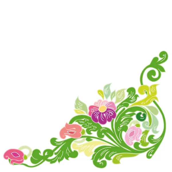 美しいビンテージ花のフレーム. — ストックベクタ