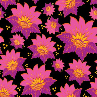 Stylish beautiful bright floral seamless pattern. Abstract Elegance vector illustration textu clipart