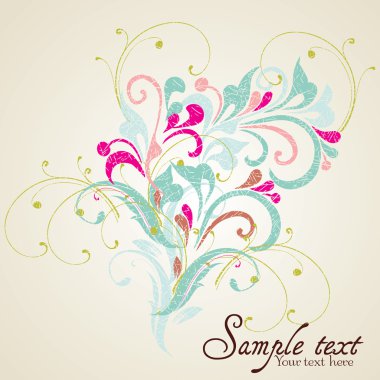 Stylish floral background clipart