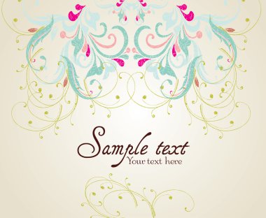 Stylish floral background clipart