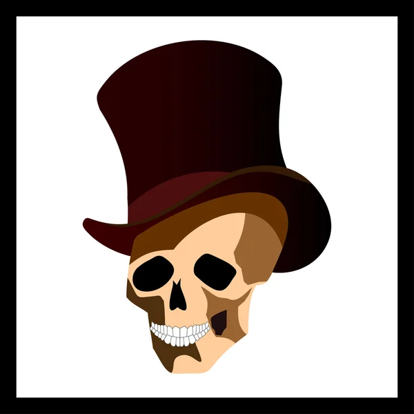 Crâne noir — Image vectorielle