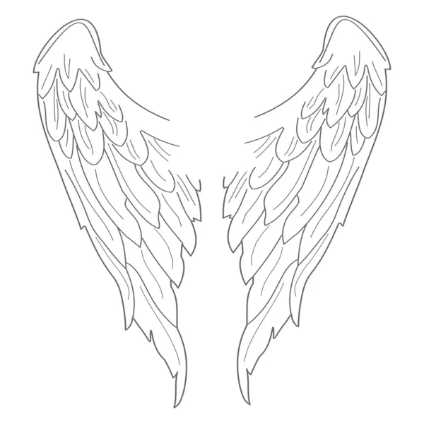 Croix noire avec ailes — Image vectorielle