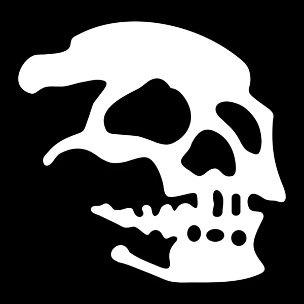 Black skull seamless — Stock Vector