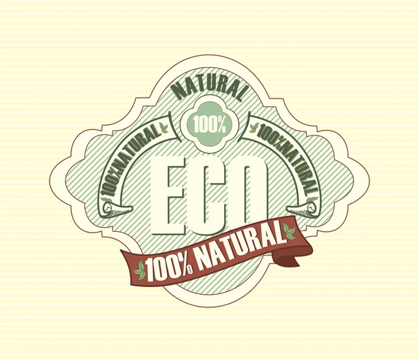 Eco etiketter med retro vintage design — Stock vektor
