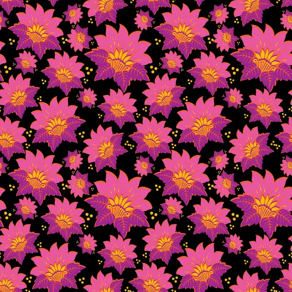 スタイリッシュな美しい明るい花柄のシームレスなパターン。抽象的なエレガンス ベクトル イラスト textu — ストックベクタ