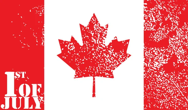 1 июля. Флаг Канады. Вектор . — стоковый вектор