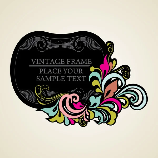 Bingkai vintage elegan untuk teks Anda - Stok Vektor