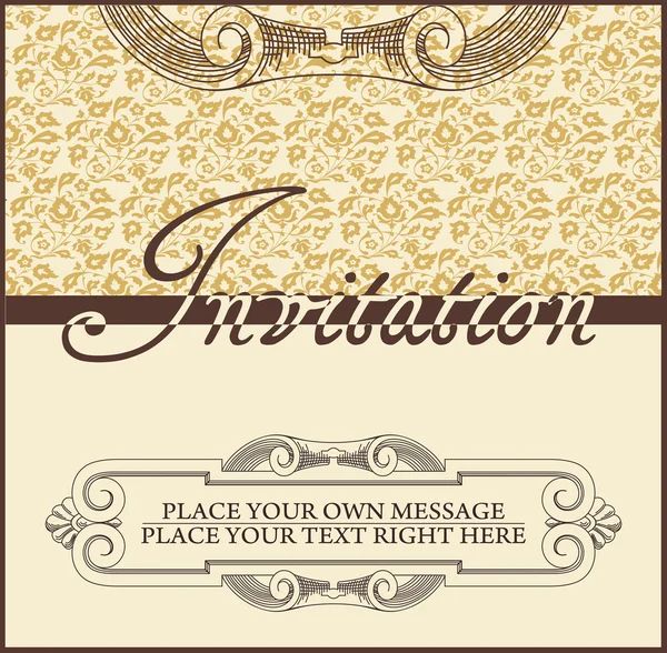 Vector floral background and frame with sample text. — Stock Vector