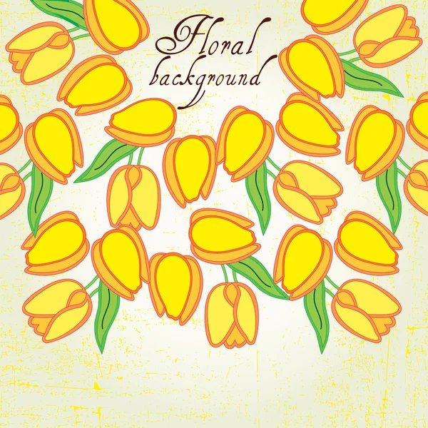 スタイリッシュな花の背景 — ストックベクタ