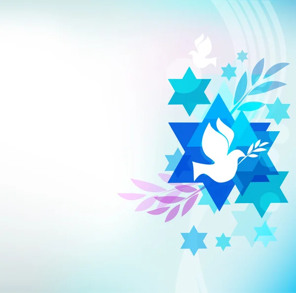 ユダヤ人のシンボルとテンプレート カード — ストックベクタ