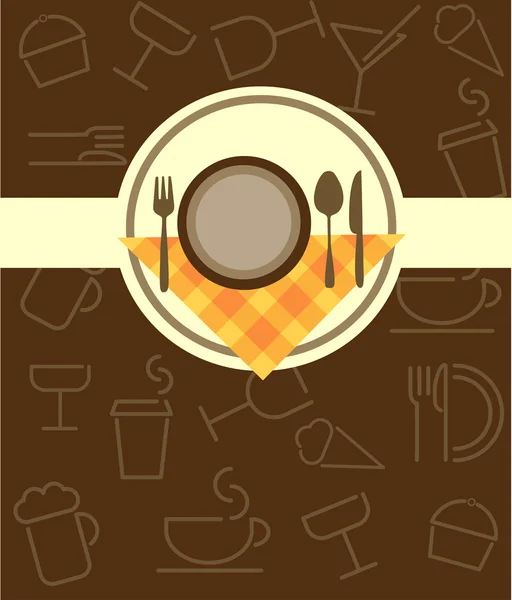 Πρότυπο μενού για το εστιατόριο ή καφετέρια — Διανυσματικό Αρχείο