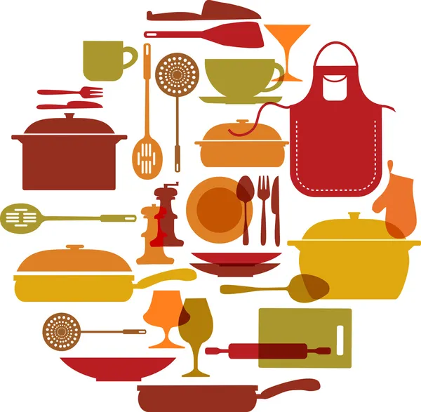 Conjunto de utensilios de cocina — Foto de Stock