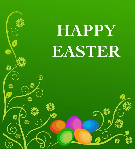 Húsvéti tojás virágos elemekkel — Stock Vector