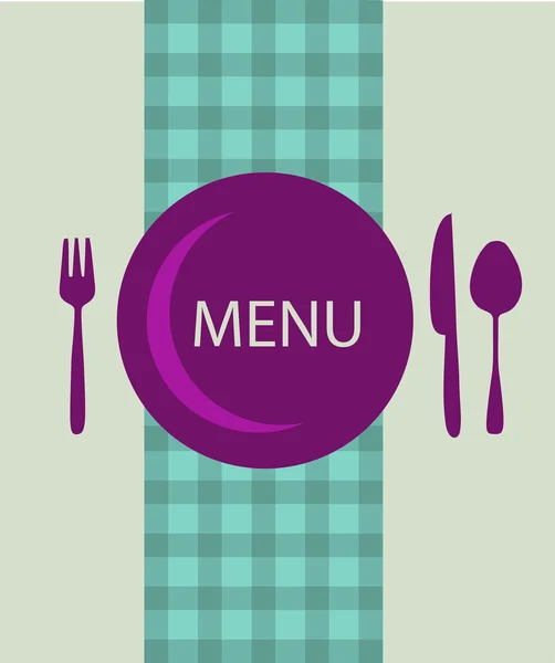 Restaurant menu design with table utensil — Stock Vector