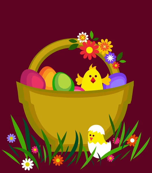 Tarjeta de Pascua colorida — Vector de stock