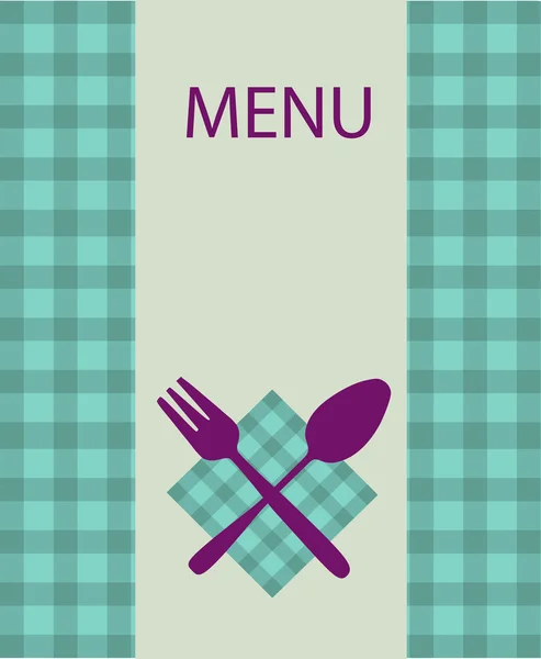 Restaurant-Menü-Design mit Tischutensilien — Stockvektor