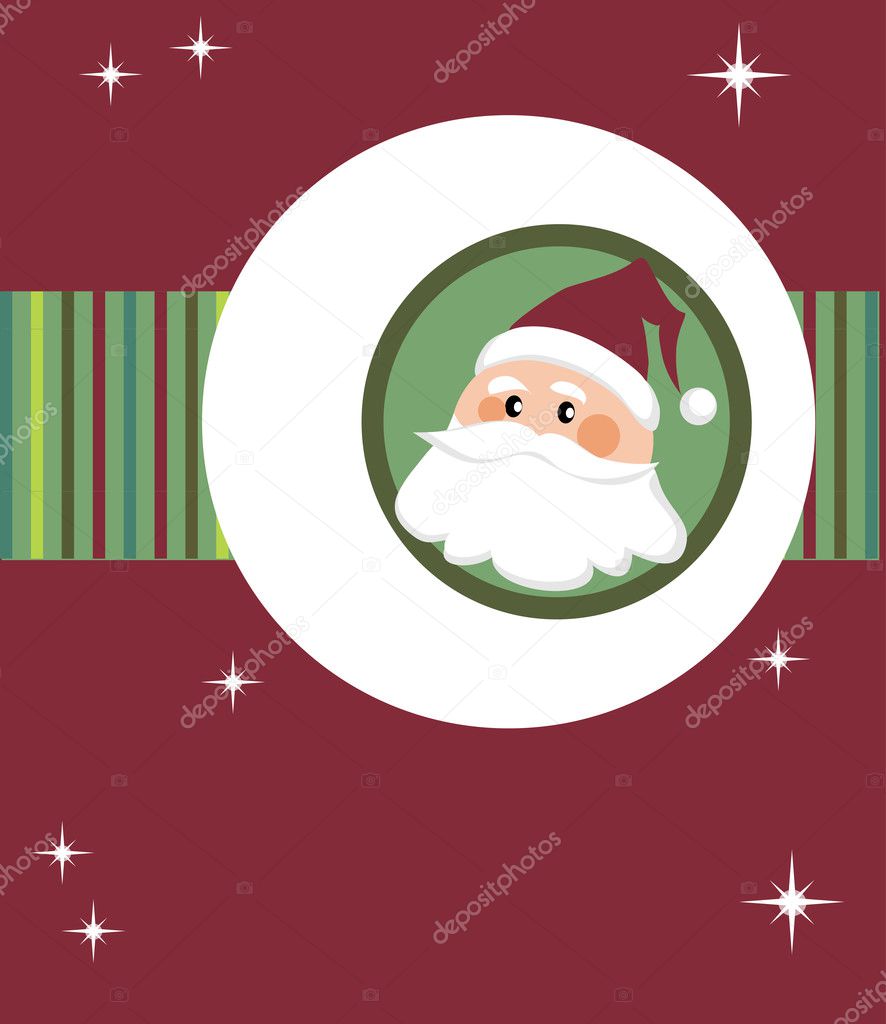 Christmas greeting card, template