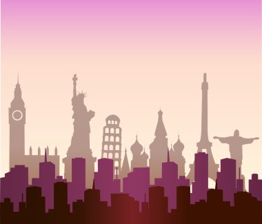 Cities of the world clipart