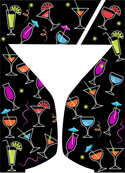 White cocktail glass — Stock Vector