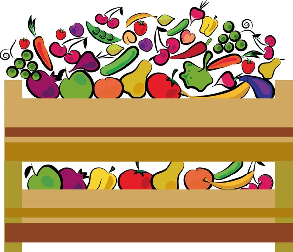 Étiquette alimentaire biologique en couleurs vertes — Image vectorielle