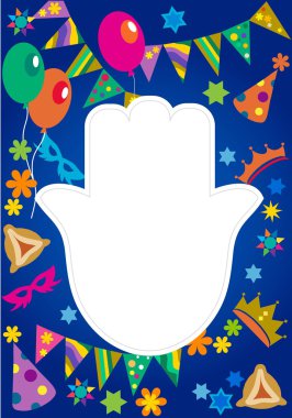 Purim background , jewish holiday clipart