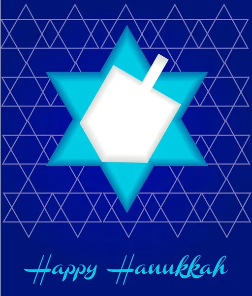 Una felice carta hanukah tempalte — Vettoriale Stock