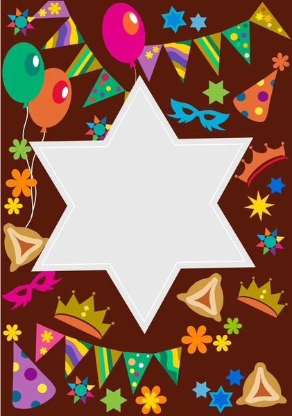 Purim background with davis star — Stock Vector
