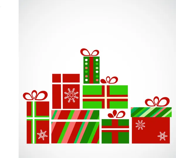 Σωρός από δώρα για τα Χριστούγεννα — Διανυσματικό Αρχείο