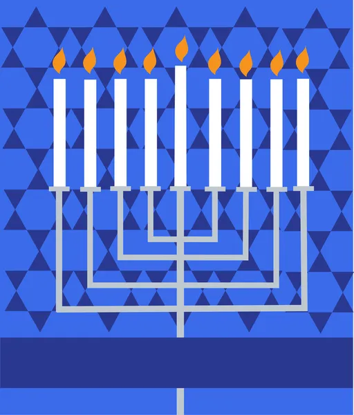Felice Hanukkah festa ebraica — Vettoriale Stock
