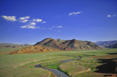 Landscape in Mongolia clipart