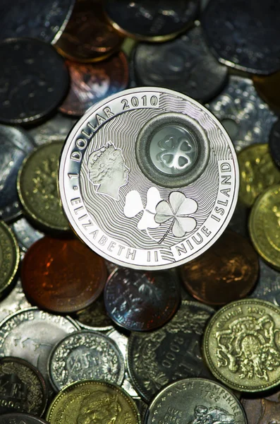 Необычный крупный план монеты Лицензионные Стоковые Фото
