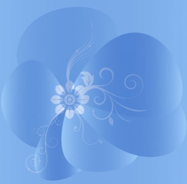 Fondo con suave Flor azul