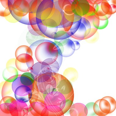 Fondo abstracto con globos transparentes