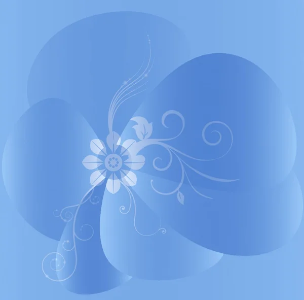 Fondo con suave Flor azul — Fotografia de Stock