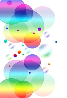 Abstract background with colored circles clipart