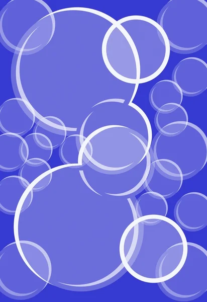 Blauer abstrakter Hintergrund mit weißen Kreisen — Stockfoto