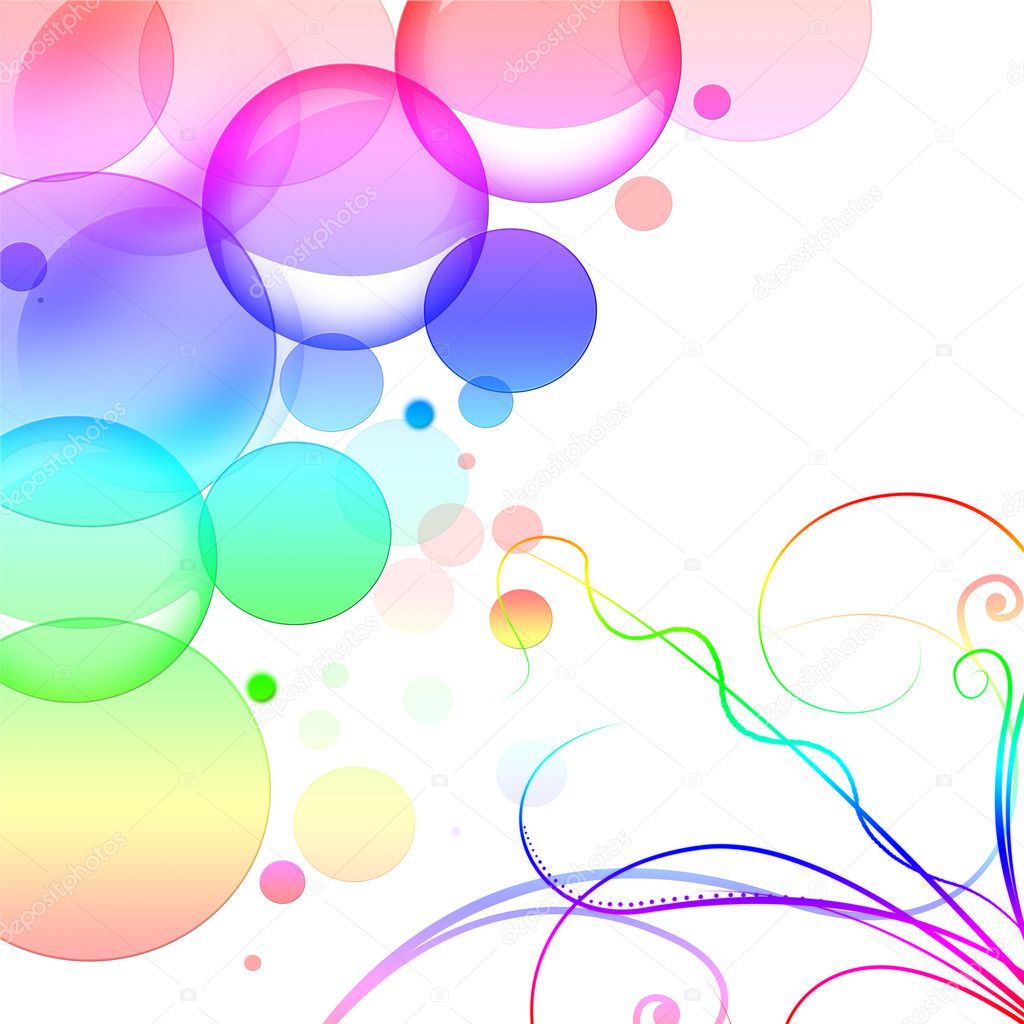 Abstract background with balloons