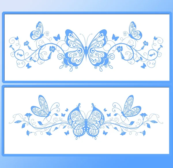 Papillon bleu fond abstrait — Photo