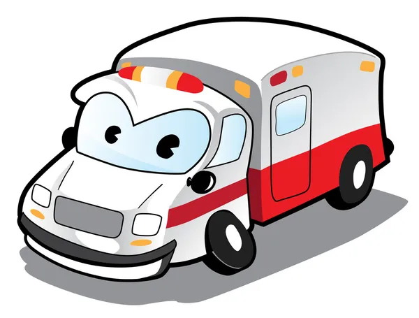 Cartoon Ambulance — Stock Vector